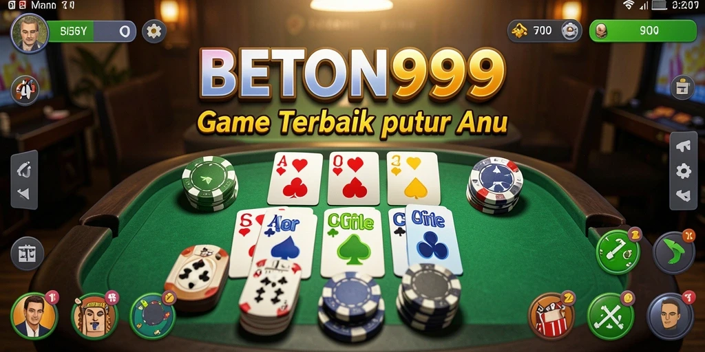 Tampilan menarik dan interaktif dari game Gaple BETON999.