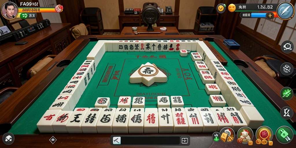 Tampilan gameplay seru Mahjong di FA99 yang menantang.