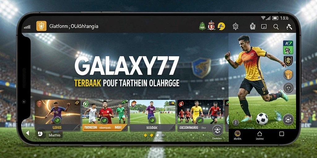Tampilan antarmuka GALAXY77 saat pengguna memasang taruhan olahraga.