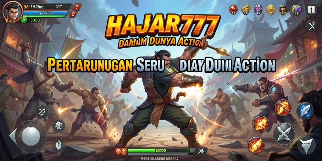Tampilan gameplay seru dengan aksi mendebarkan di HAJAR777.
