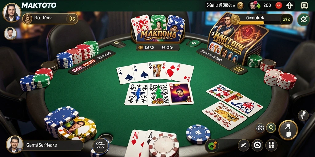 Tangkapan layar gameplay Poker di MAKTOTO yang menarik dan seru.