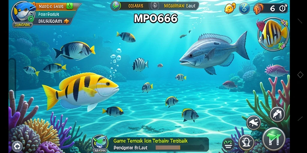 Tampilan gameplay MPO666 yang menegangkan saat berburu ikan.