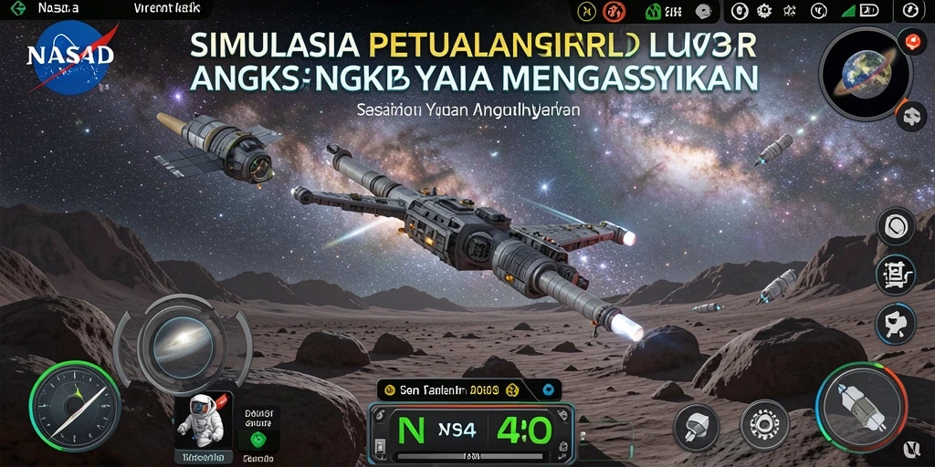 Tampilan gameplay yang mendebarkan di luar angkasa dengan eksplorasi planet.