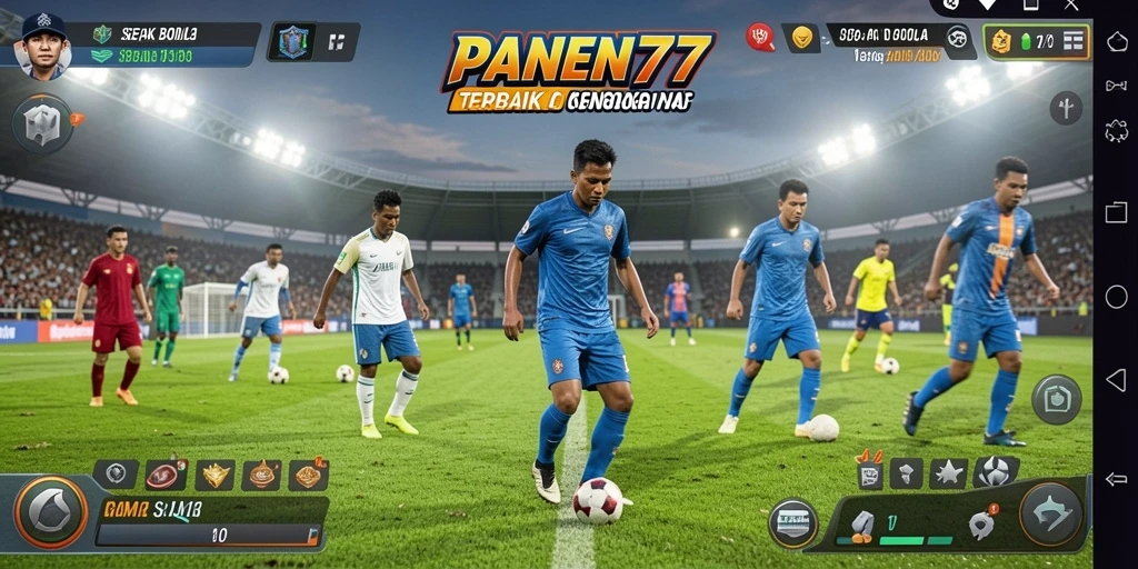 Tampilan gameplay menarik dari PANEN77 dengan aksi sepak bola yang dinamis.