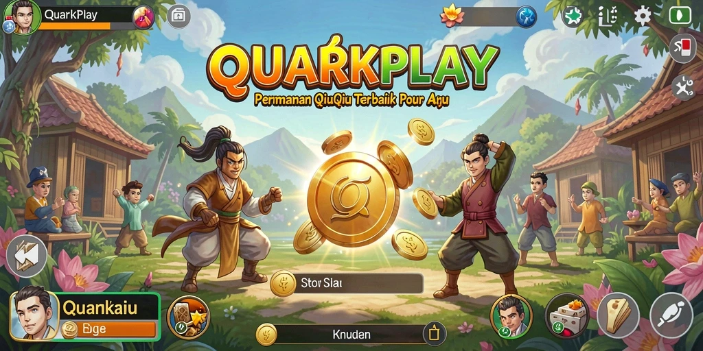 Tampilan gameplay seru di QUARKPLAY dengan aksi QiuQiu.