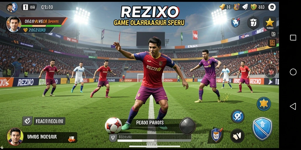 Tampilan gameplay olahraga yang seru dan kompetitif.