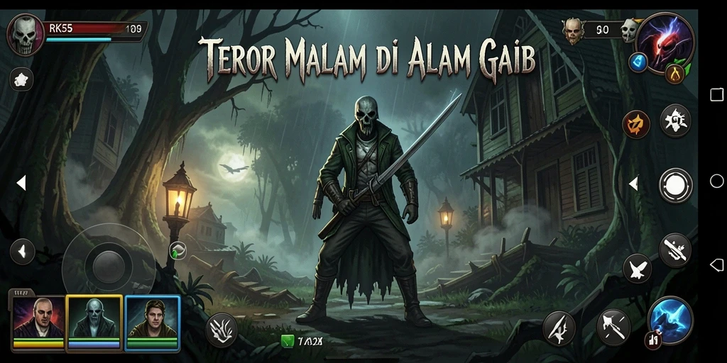Screenshot dari gameplay RK55 yang mendebarkan dan menakutkan.