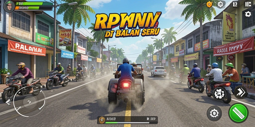 Gameplay seru dari RPYYY menampilkan balapan mendebarkan di berbagai lintasan.
