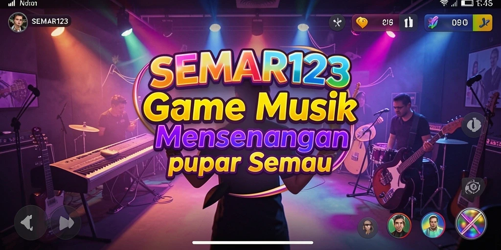 Tampilan gameplay SEMAR123 dengan berbagai tantangan musik yang menarik.