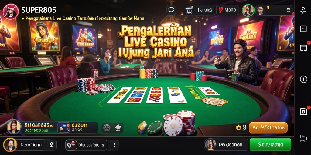 Gameplay seru di SUPER805 dengan dealer langsung dan interaksi nyata.