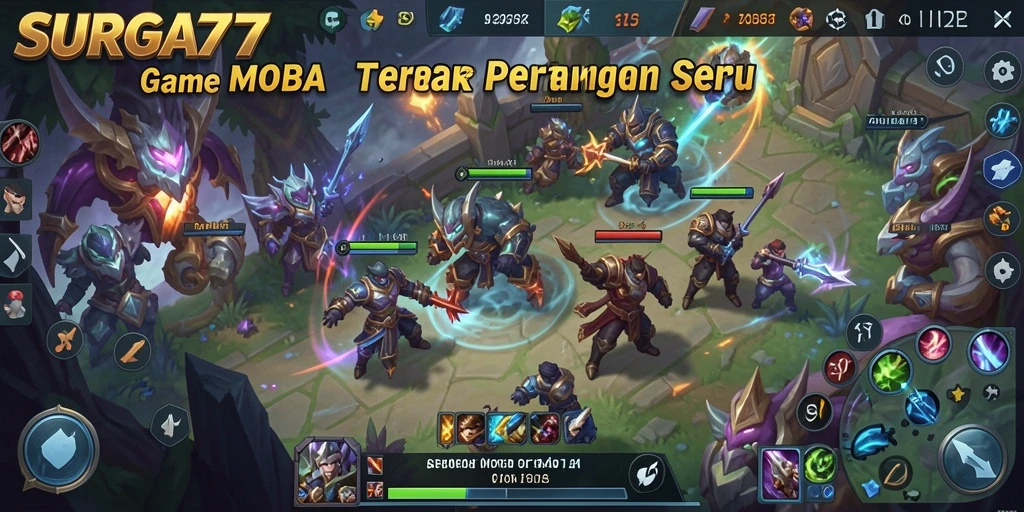 Screenshot gameplay SURGA77 yang menampilkan aksi seru dan strategi tim.