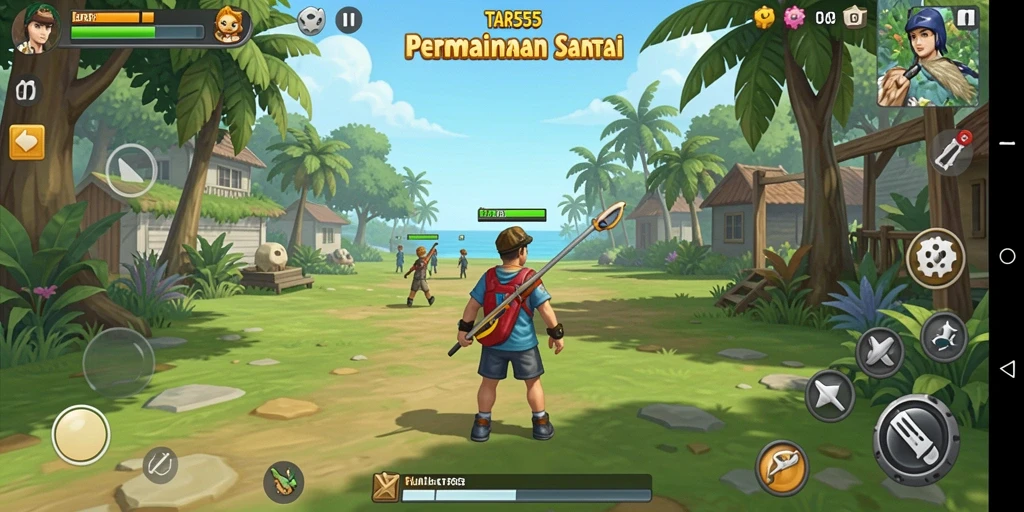 Tampilan gameplay TAR555 yang seru dan menggugah selera bermain.